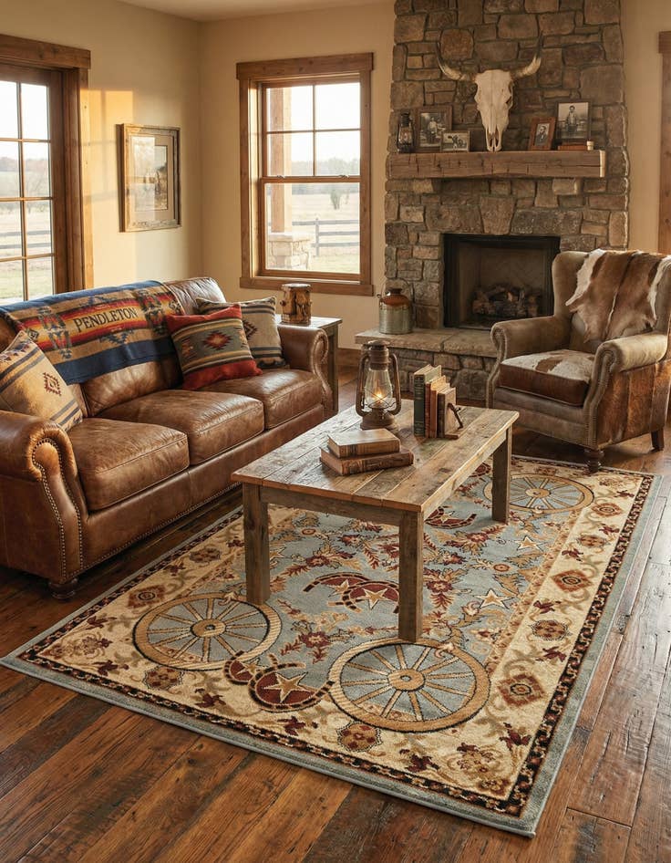 Detail image of 5' 3 x 8' Pioneer Rug