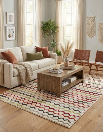 5' 3 x 7' 7 Multi-Tone Shag Rug