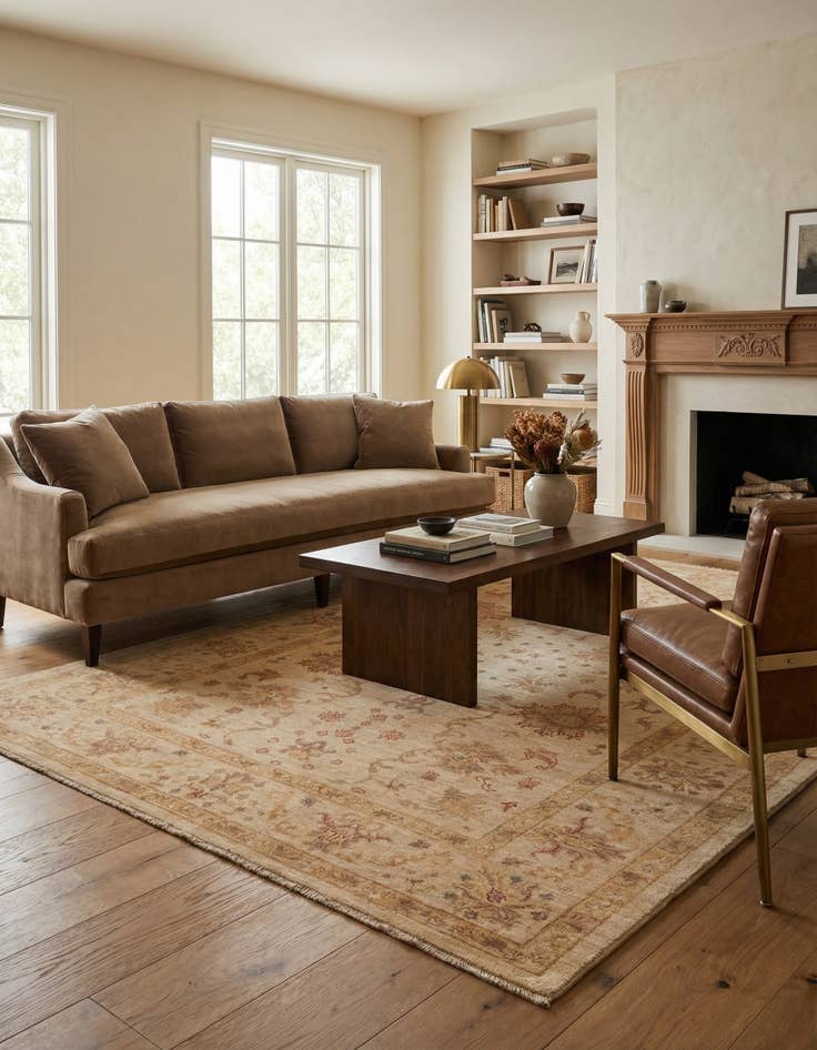 Detail image of 5' 10 x 7' 9  Hand Knotted Peshawar Ziegler Rug