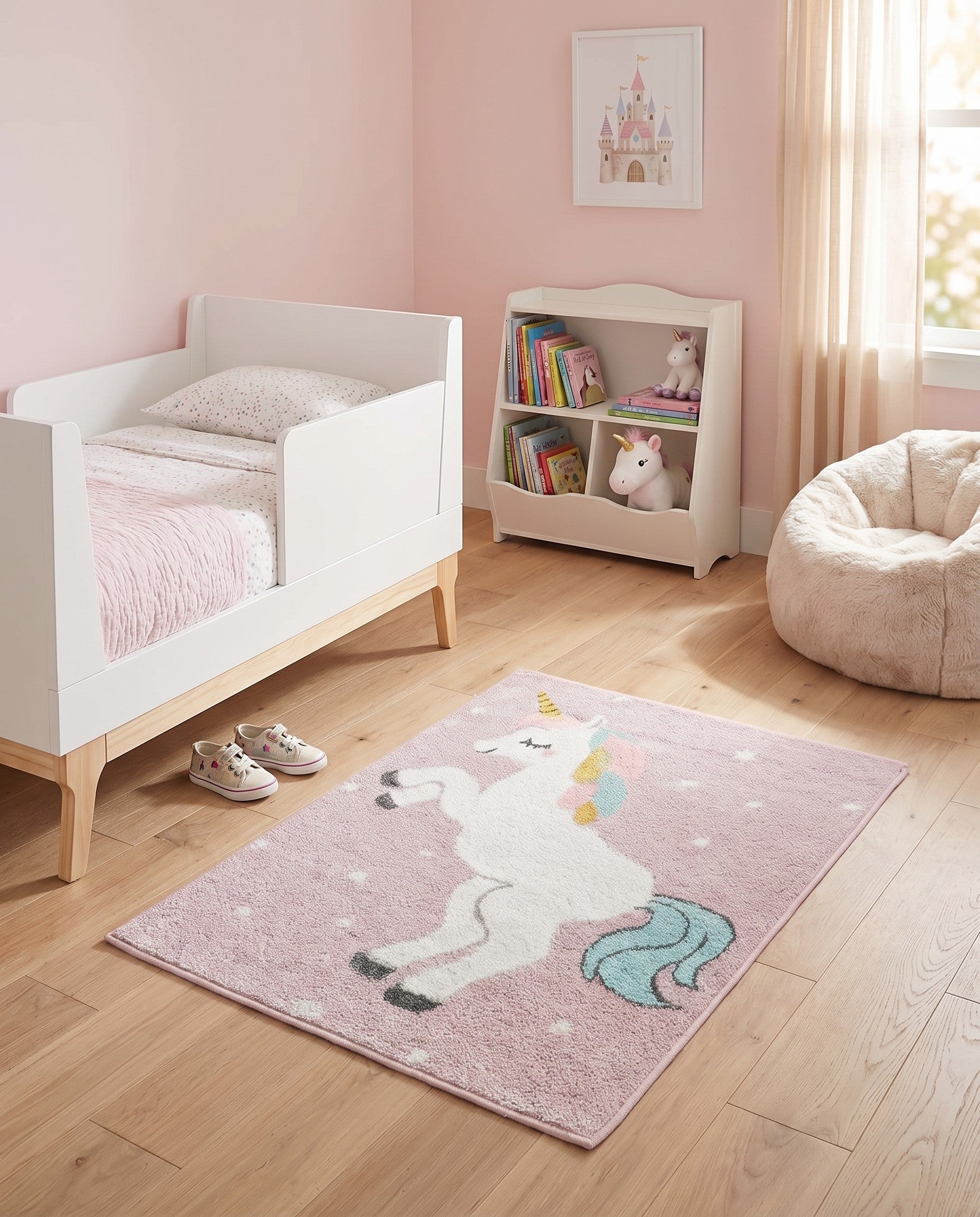 2' 2 x 2' 11 Unicorn Whimsy Kids Rug