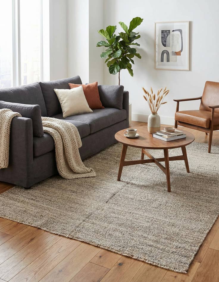 Detail image of 4' 8 x 6' 5  Hand Woven Kilim Modern Wool Rug