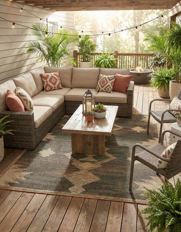 7' 10 x 10' Easy-Clean Baja Indoor / Outdoor Rug
