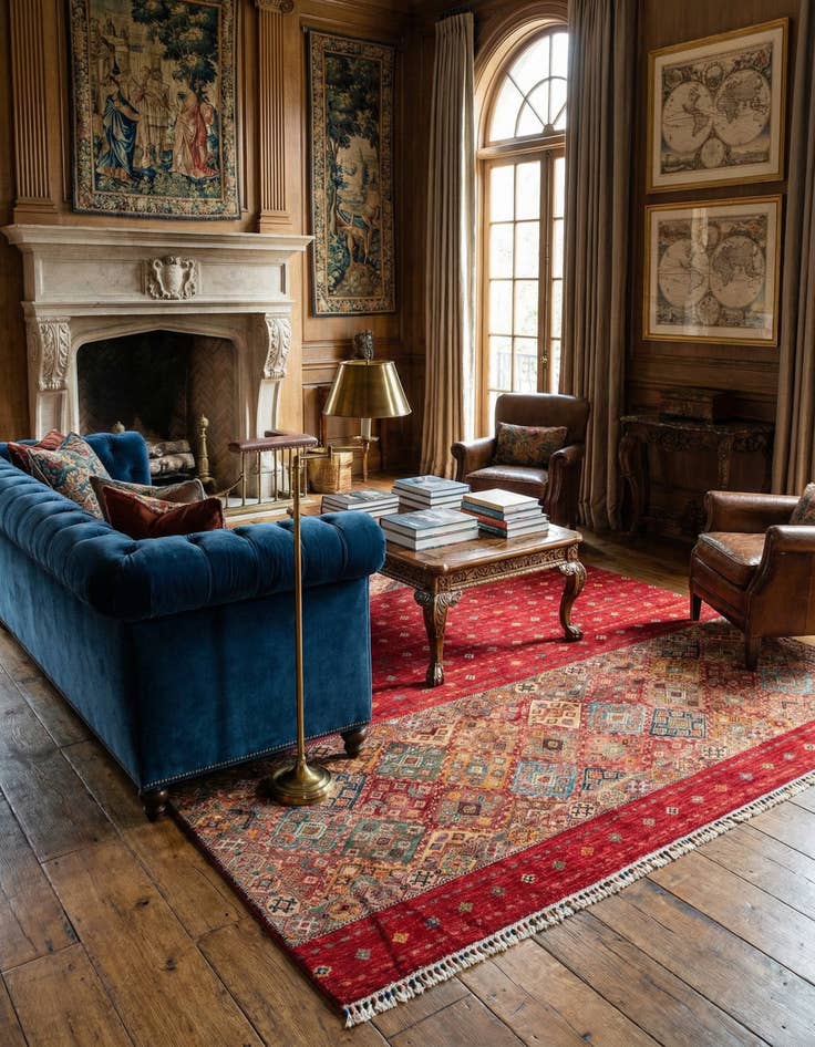 Detail image of 8' 2 x 9' 7  Hand Knotted Ariana Ziegler Oriental Rug