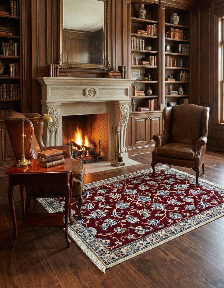 Detail image of 2' x 2' 10  Hand Knotted Nain Rug