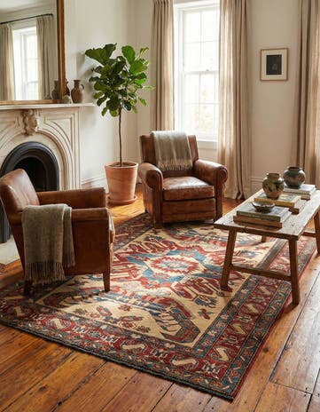 4' 11 x 6' 5 Hand Knotted Kazak Wool Rug