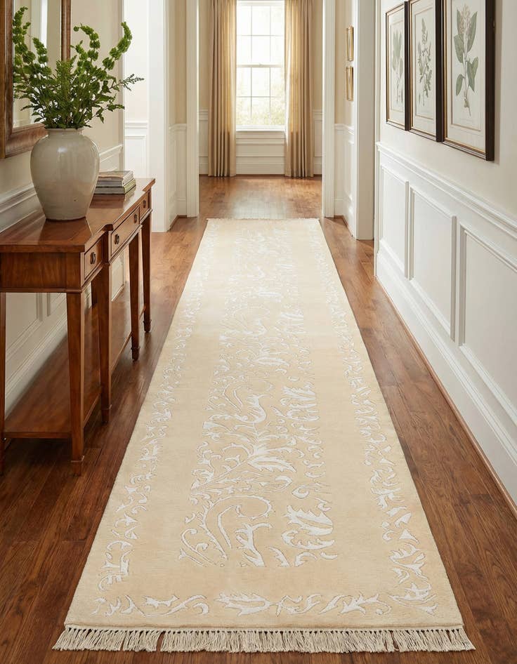 Detail image of 2' 8 x 13'  Hand Knotted Darya Wool Runner Rug