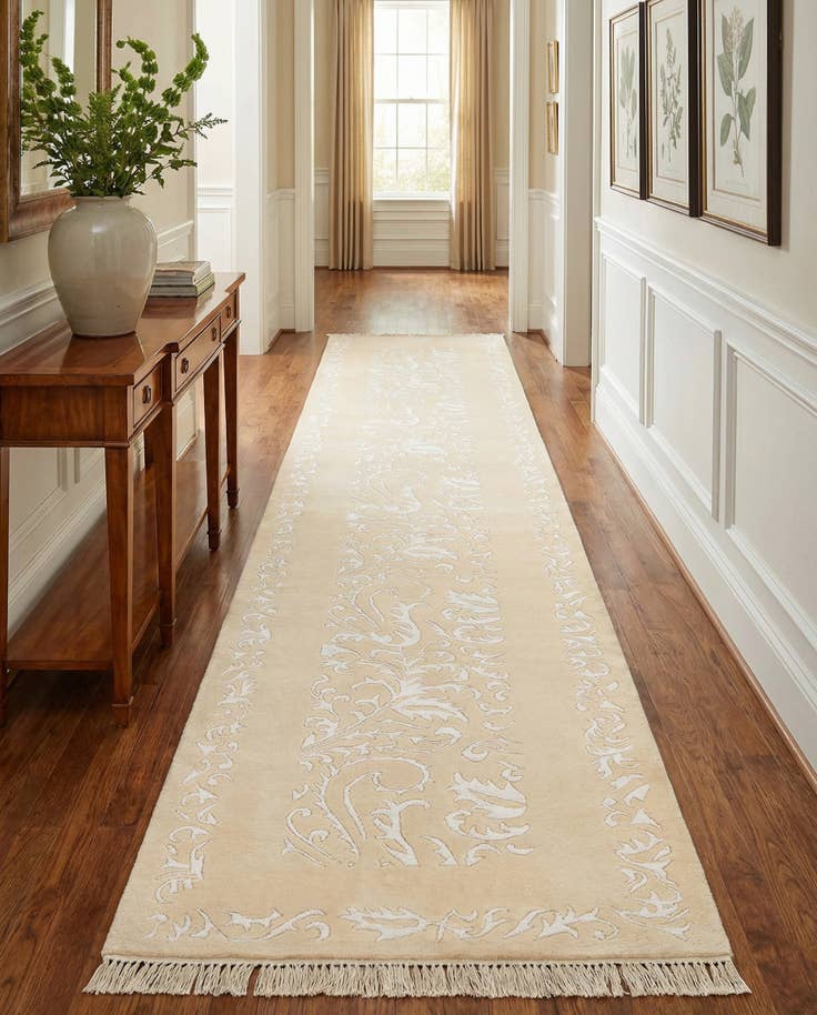 Detail image of 2' 8 x 13' Hand Knotted Darya Wool Runner Rug
