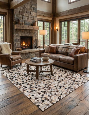 5' x 8' Cowhide Rug