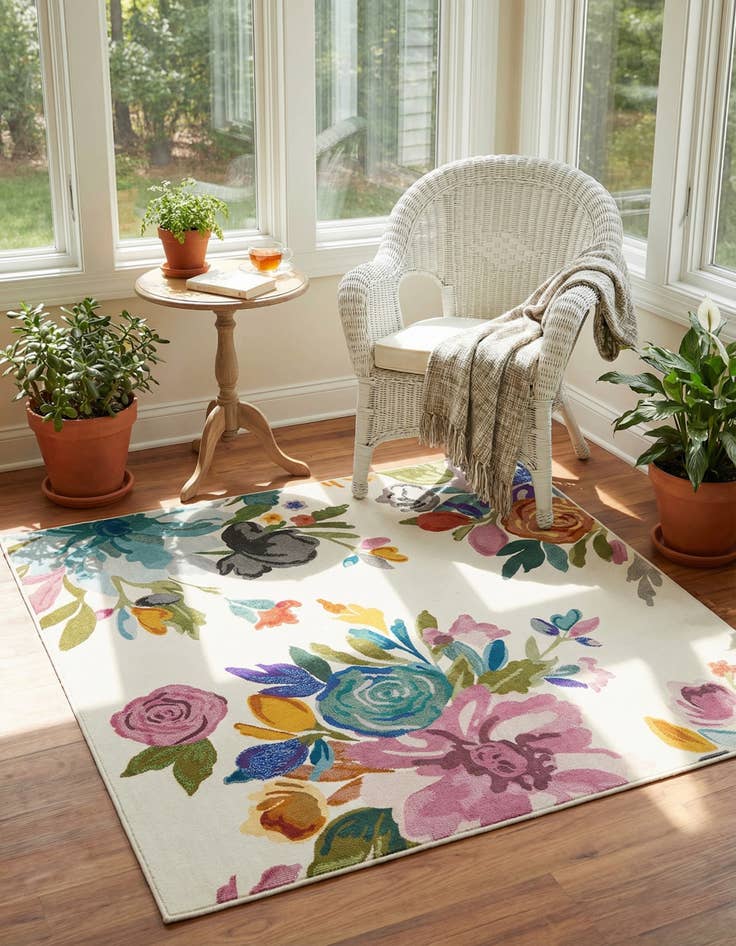 Detail image of 6' 1 x 6' 1 Blossom Square Rug