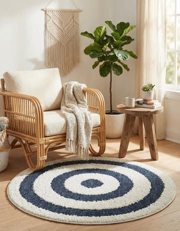 3' 3 x 3' 3 Boho Round Rug