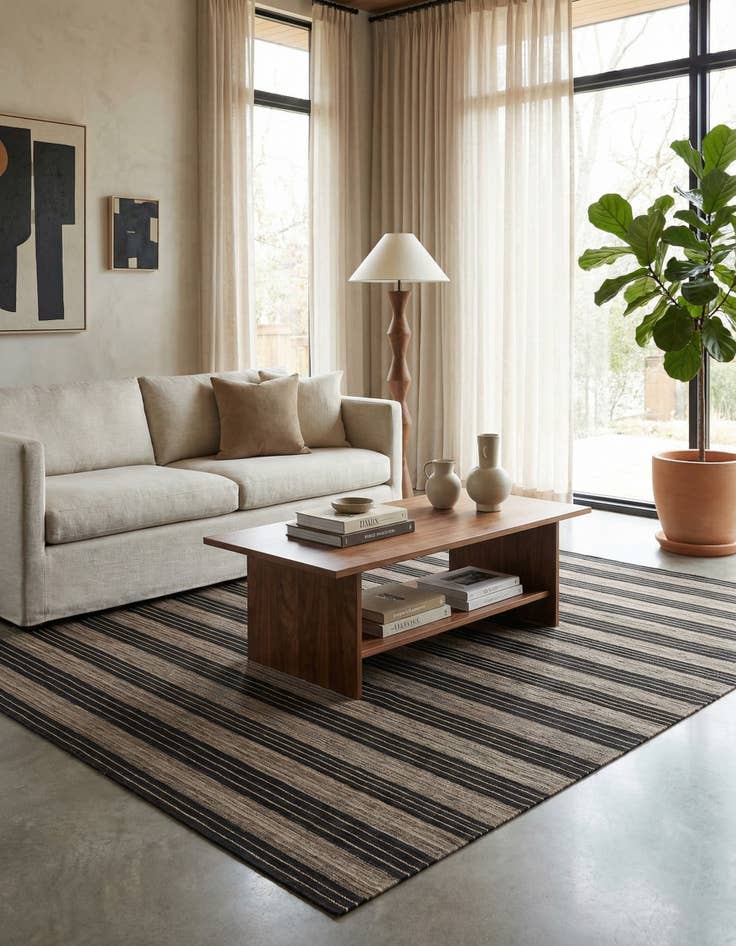 Detail image of 6' x 7' 7  Hand Woven Kilim Modern Wool Rug