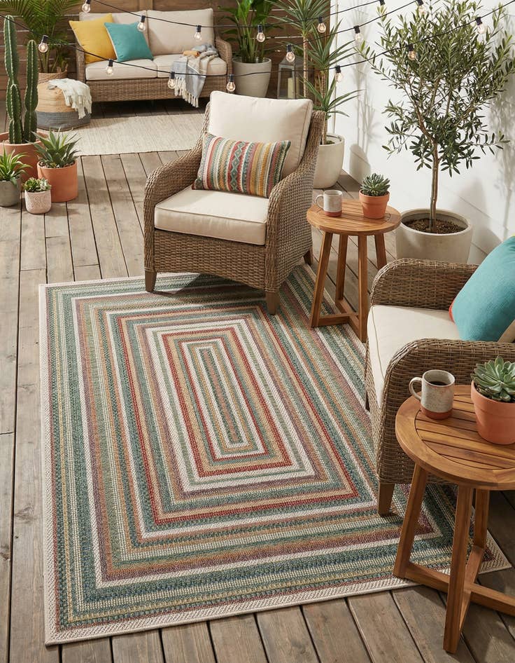 Detail image of  3' 3 x 5' 3  Washable Baja Indoor / Outdoor Rug