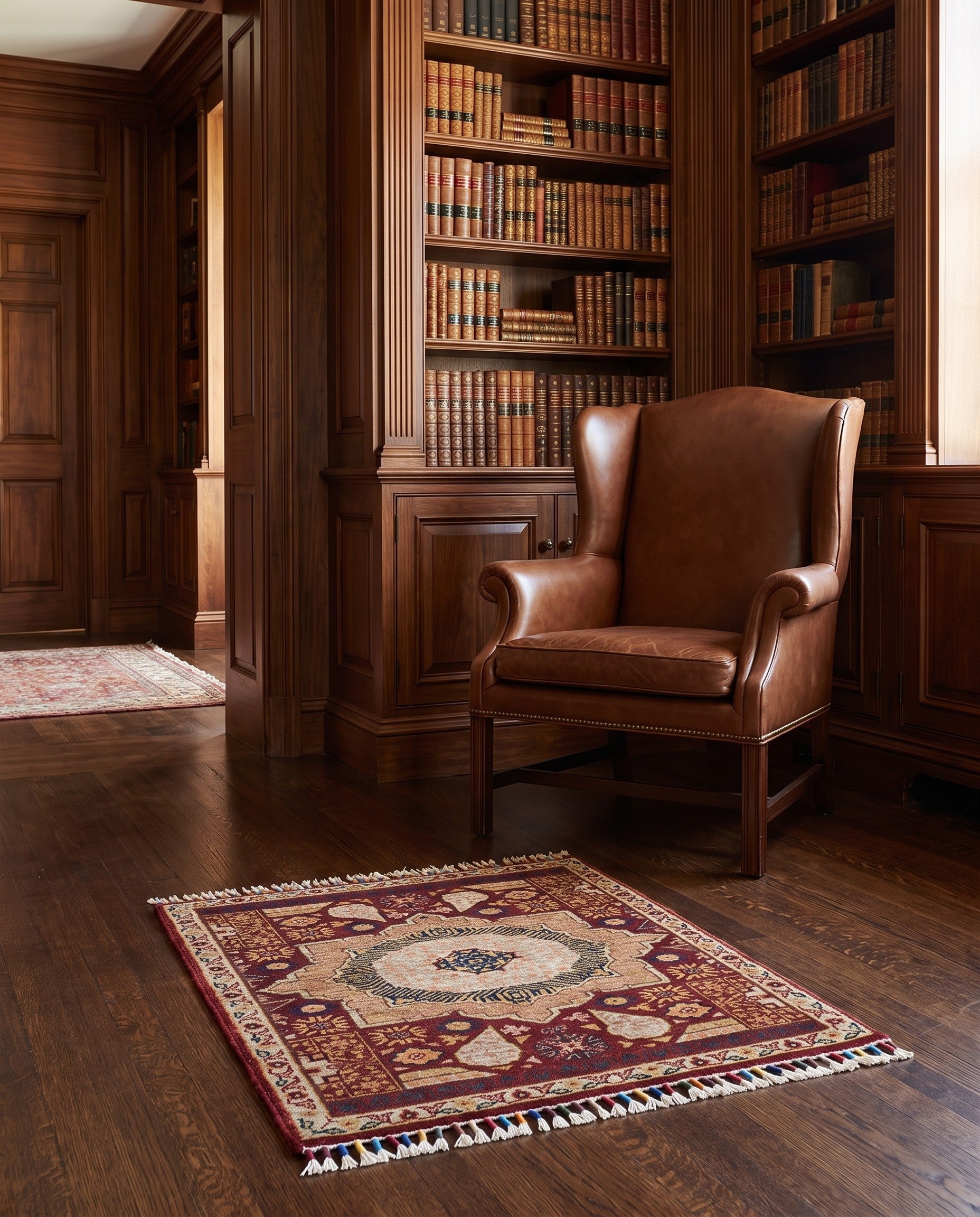 2' 1 x 3' Hand Knotted Ziegler Rug