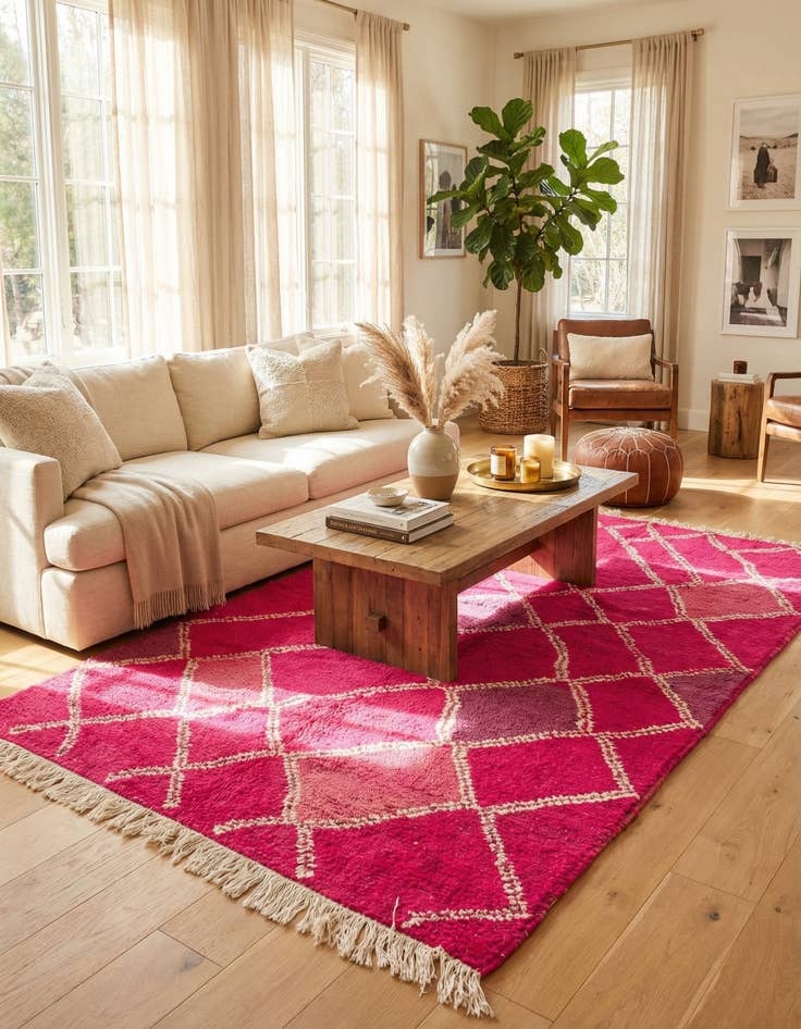 Detail image of 5' x 8' 2  Hand Knotted Moroccan Wool Rug