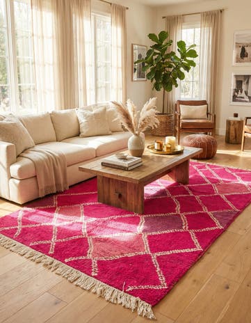 5' x 8' 2 Hand Knotted Moroccan Wool Rug