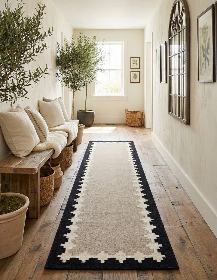 3' 3 x 14' 1 Hand Woven Kilim Wool Runner Rug