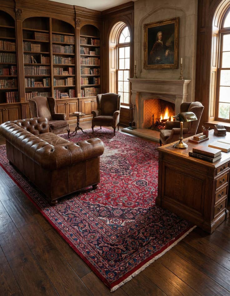 Detail image of  9' 10 x 13'  Hand Knotted Mashad Persian Wool Rug