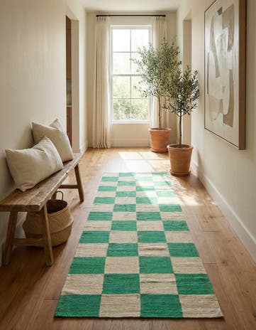 2' 10 x 9' 8 Hand Woven Kilim Modern Wool Runner Rug