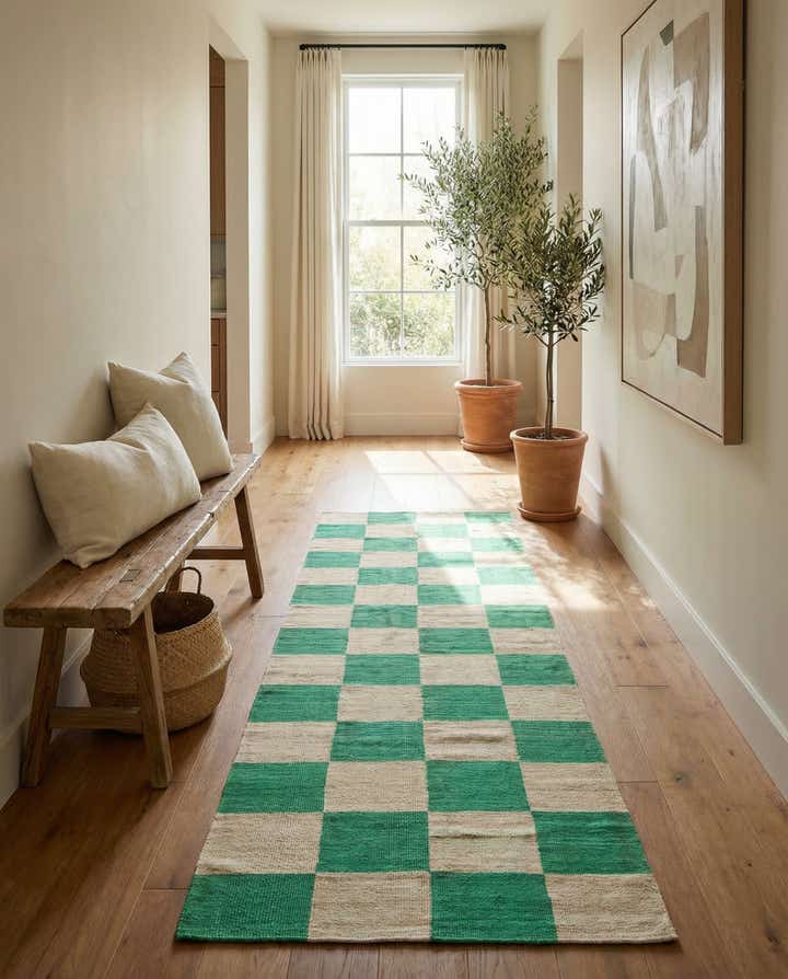 2' 10 x 9' 8 Hand Woven Kilim Modern Wool Runner Rug