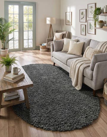 Peppercorn Zermatt Shag Oval Rug