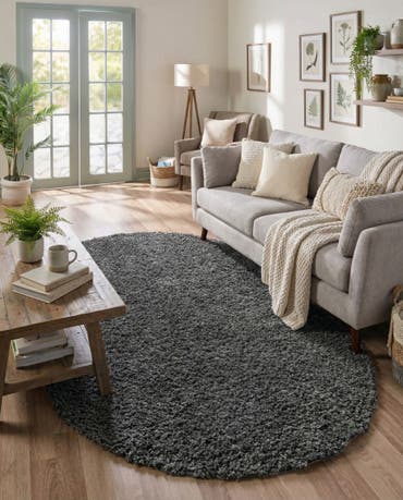  7' 10 x 10' Zermatt Shag Oval Rug