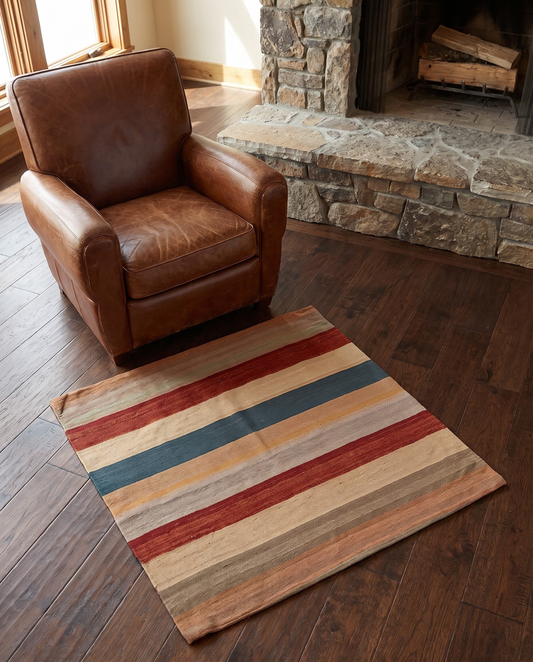 3' 3 x 3' 3 Hand Knotted Persian Wool Square Rug