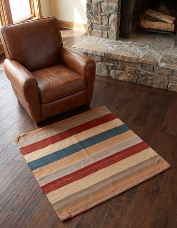 3' 3 x 3' 3 Hand Knotted Persian Wool Square Rug