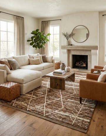 8' 4 x 11' 3 Hand Knotted Moroccan Wool Rug