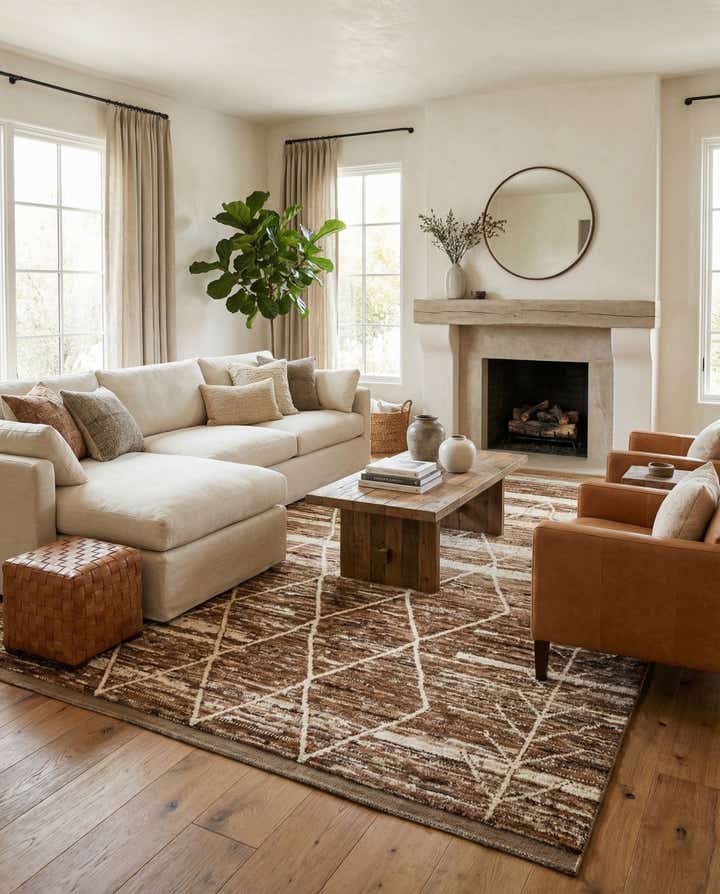 8' 4 x 11' 3 Hand Knotted Moroccan Wool Rug