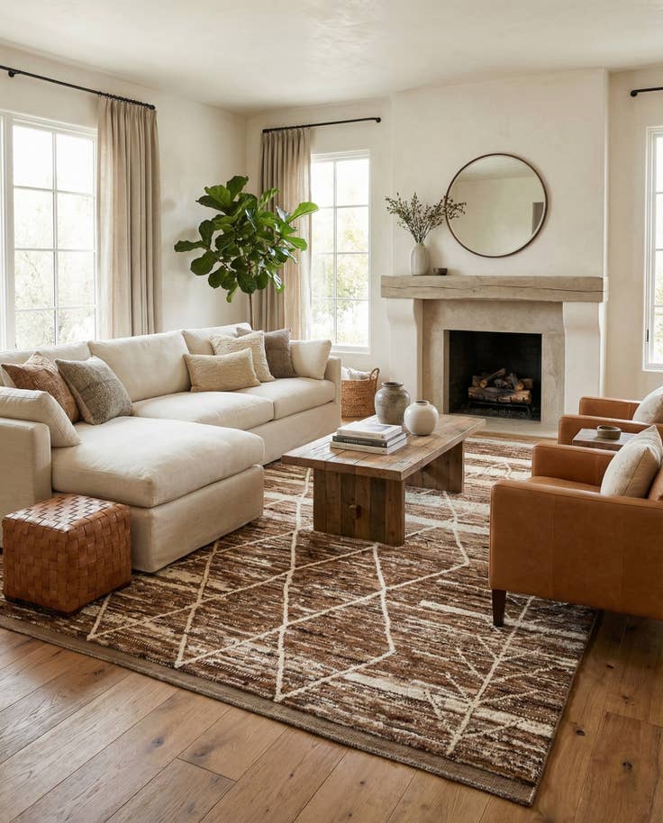 Detail image of 8' 4 x 11' 3 Hand Knotted Moroccan Wool Rug