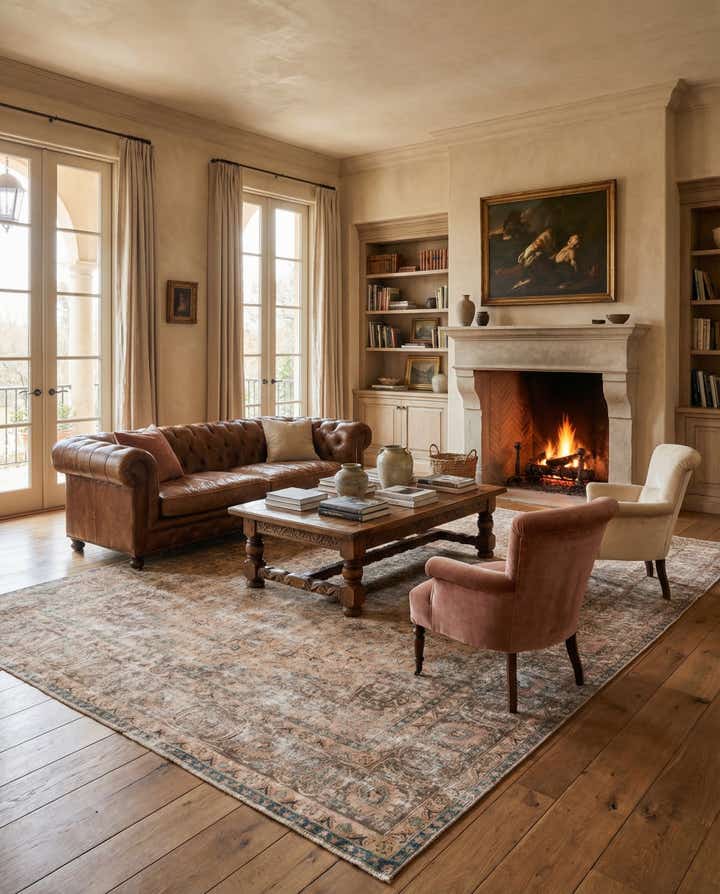 9' 5 x 13' Hand Knotted Ultra Vintage Persian Wool Rug