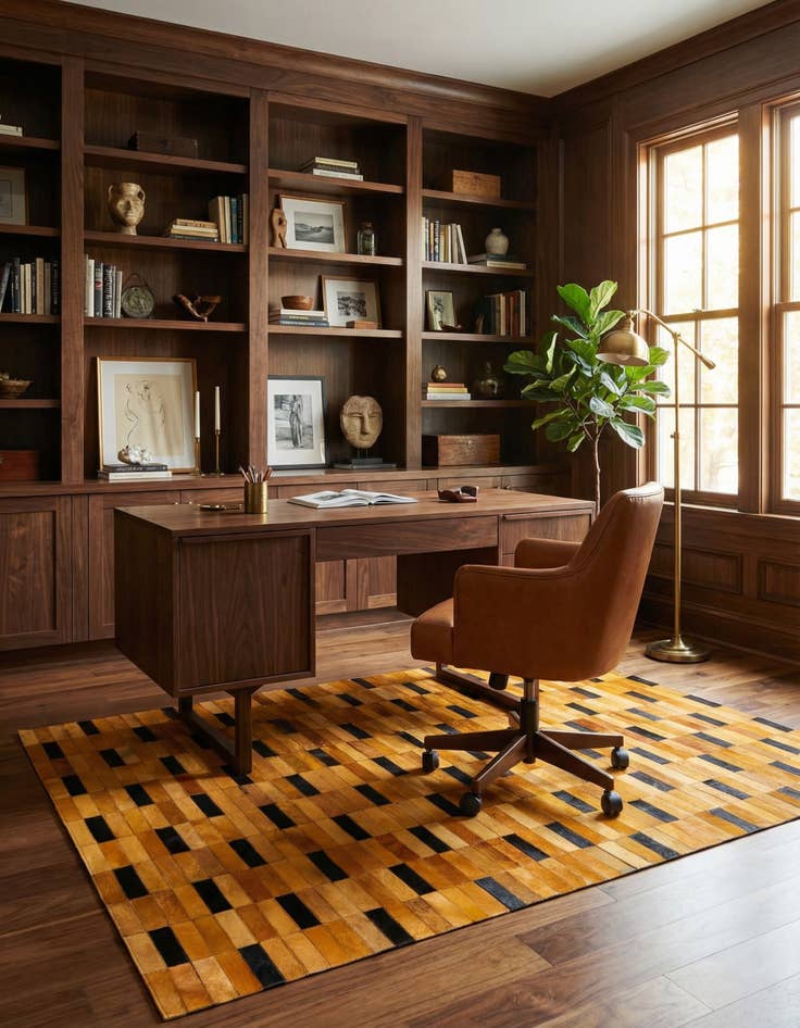 Detail image of 5' x 8' Cowhide - Patchwork Rug