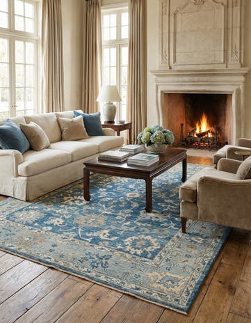 7' 9 x 10' Hand Knotted Oushak Rug