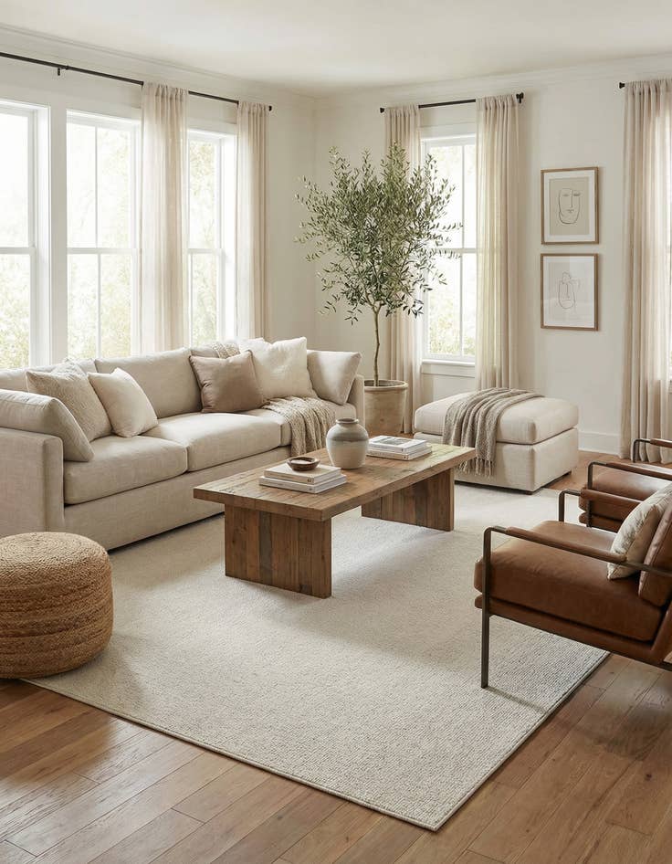 Detail image of  10' x 14' 1  Washable Solid Indoor / Outdoor Rug