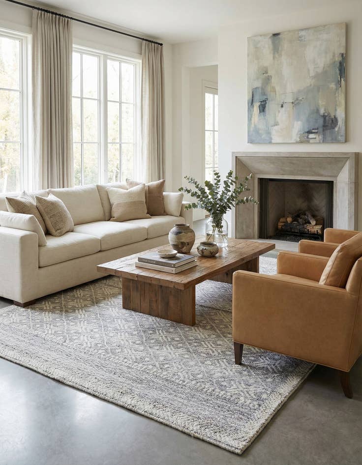 Detail image of 8' 2 x 10'  Hand Knotted Darya Wool Rug