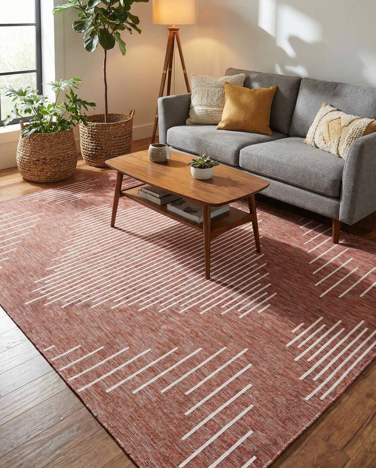 Detail image of 7' 10 x 10' Easy-Clean Modern Indoor / Outdoor Rug