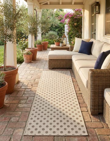 2' 7 x 12' Easy-Clean Sabrina Soto Indoor / Outdoor Runner Rug