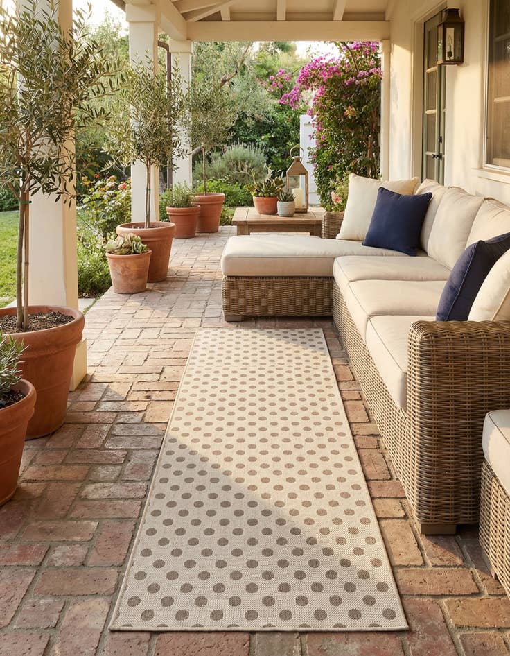 Detail image of 2' 7 x 12'  Washable Sabrina Soto Indoor / Outdoor Runner Rug