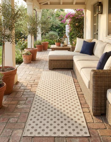 2' 7 x 12' Easy-Clean Sabrina Soto Indoor / Outdoor Runner Rug
