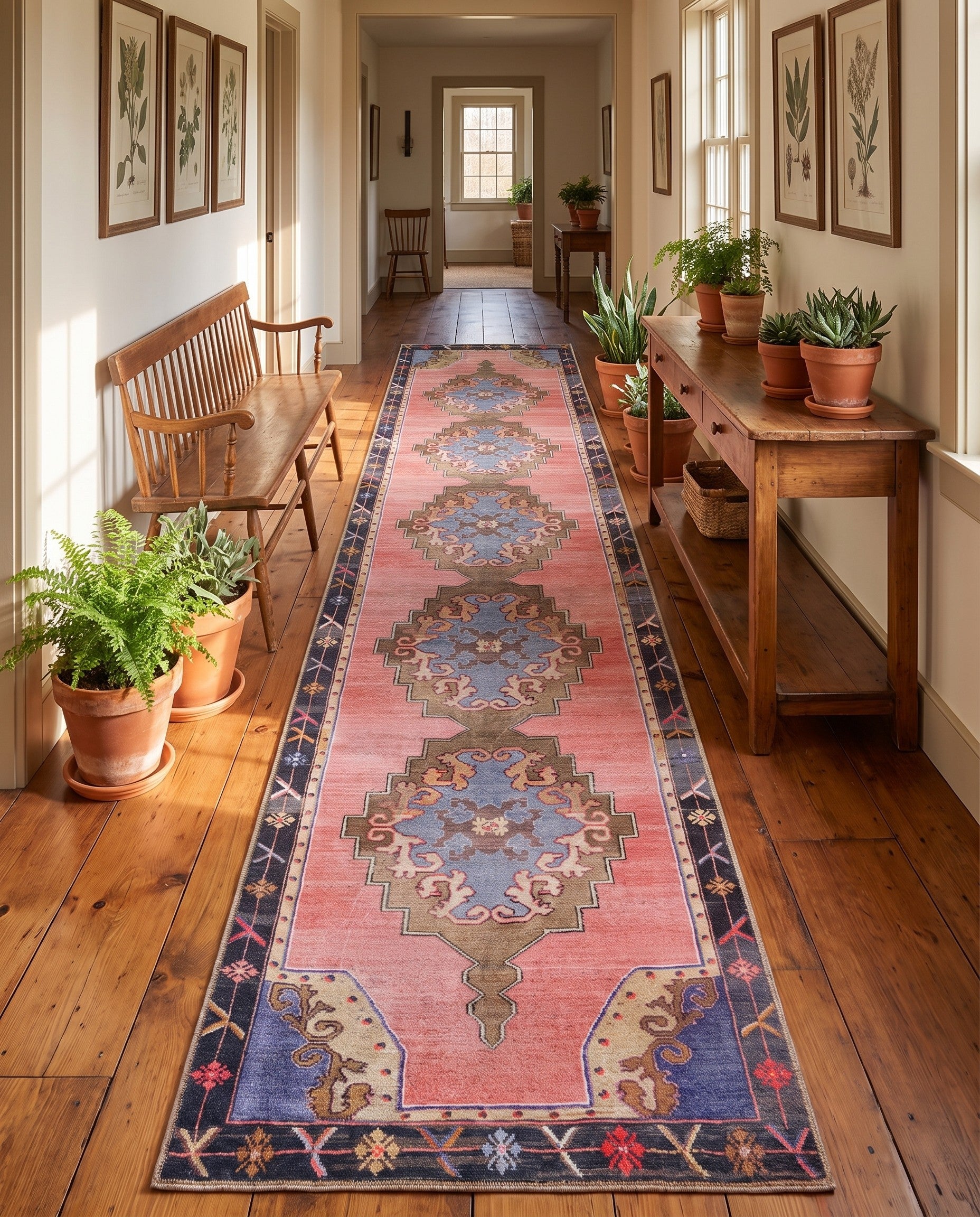2' 6 x 14' Washable Timeless Runner Rug