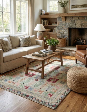 4' x 6' Hand Knotted Ariana Ziegler Wool Rug
