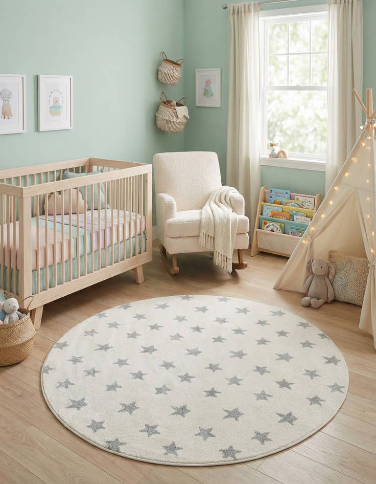 Detail image of 6' x 6' Whimsy Kids Round Rug