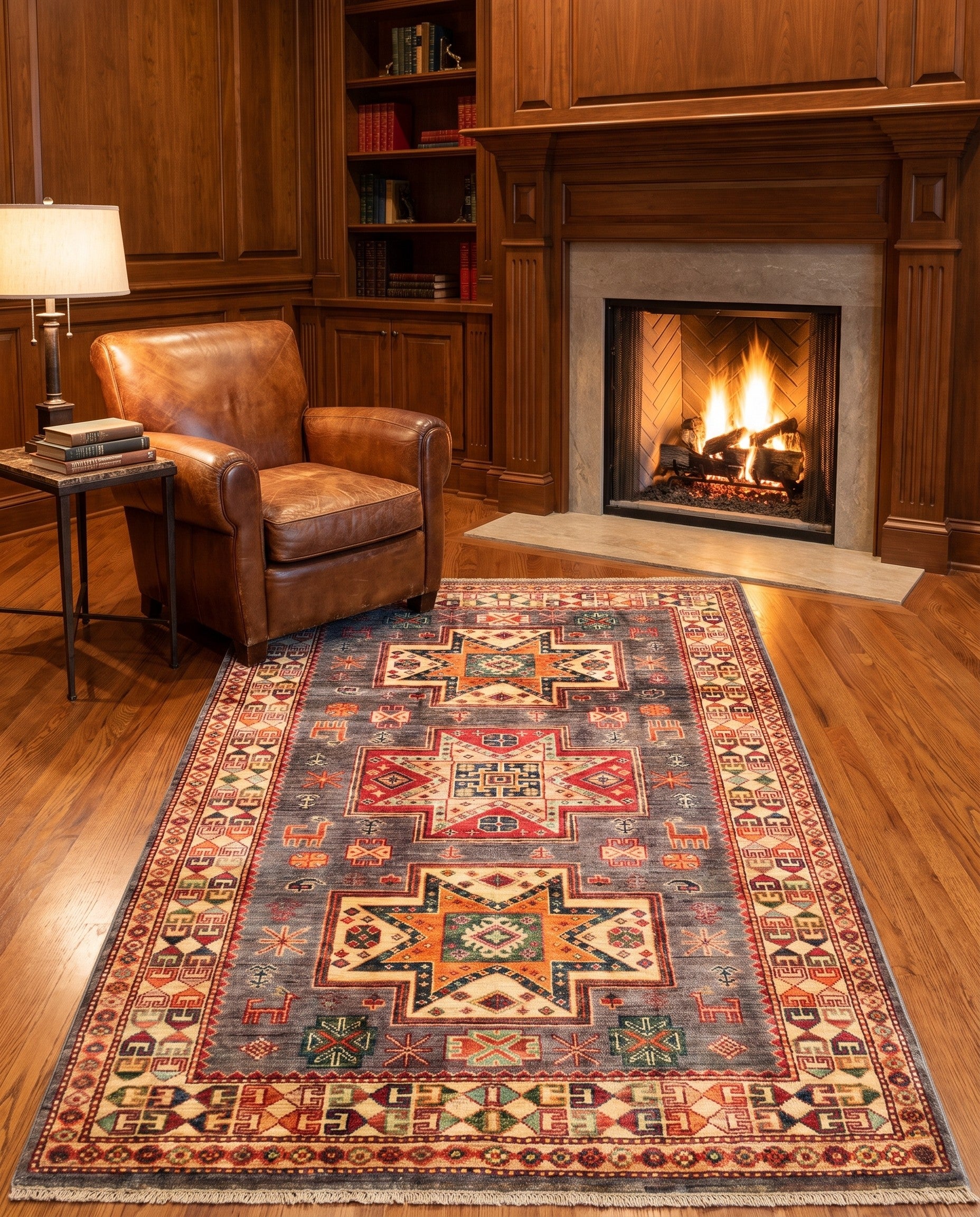 4' 1 x 6' Hand Knotted Kazak Rug