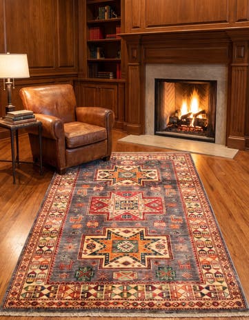 4' 1 x 6' Hand Knotted Kazak Rug
