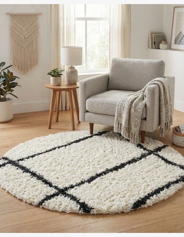 5' x 5' Infinity Shag Round Rug