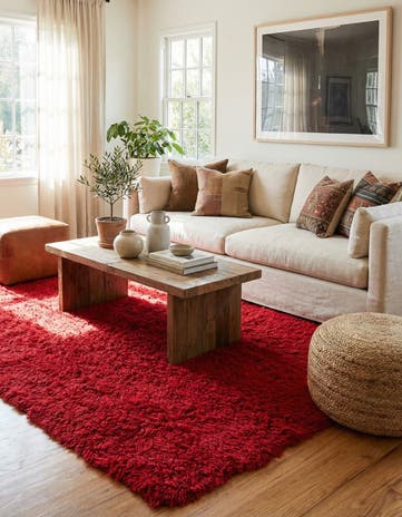 4' 8 x 6' 2 Hand Knotted Moroccan Wool Rug