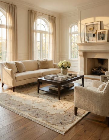5' 7 x 8' Hand Knotted Darya Wool Rug