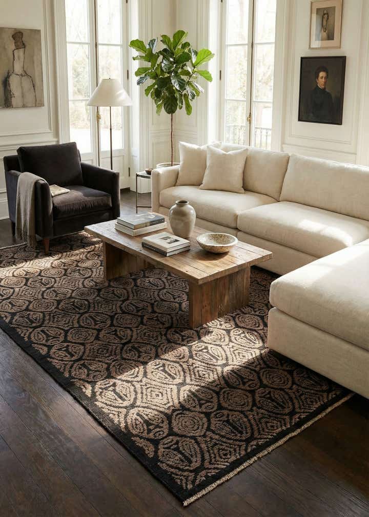 9' x 12' 6 Hand Knotted Darya Wool Rug