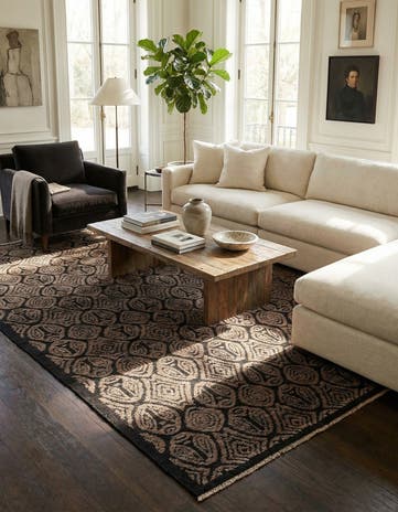 9' x 12' 6 Hand Knotted Darya Wool Rug