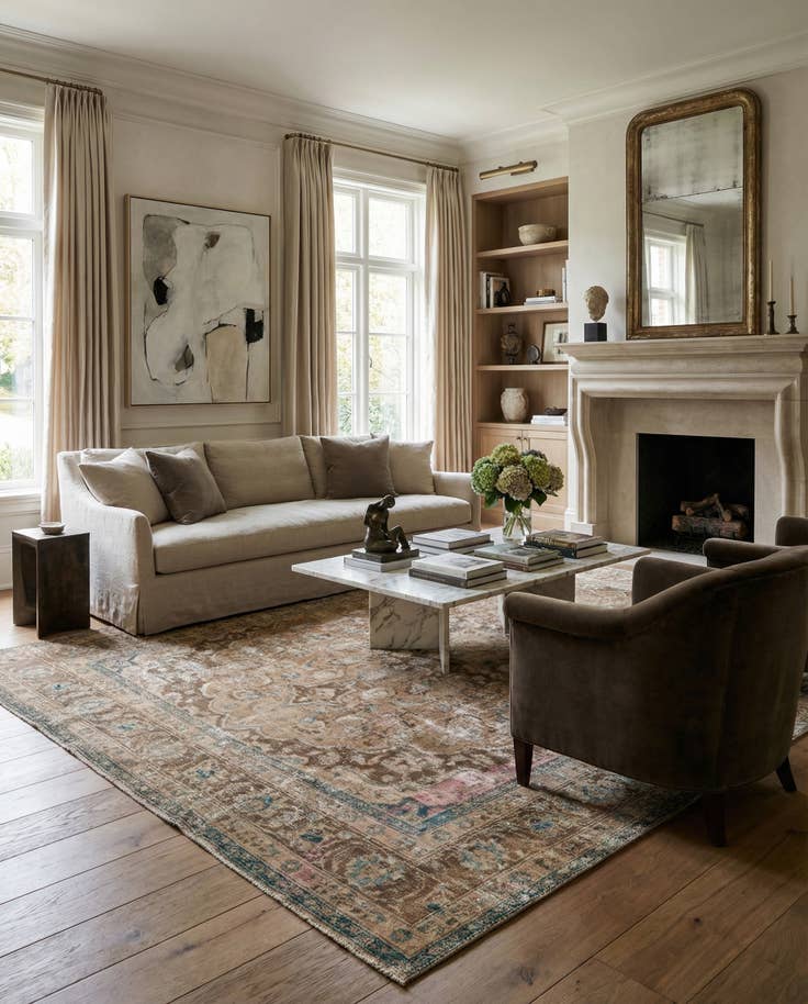 Detail image of 9' 4 x 11' 10 Hand Knotted Ultra Vintage Persian Wool Rug